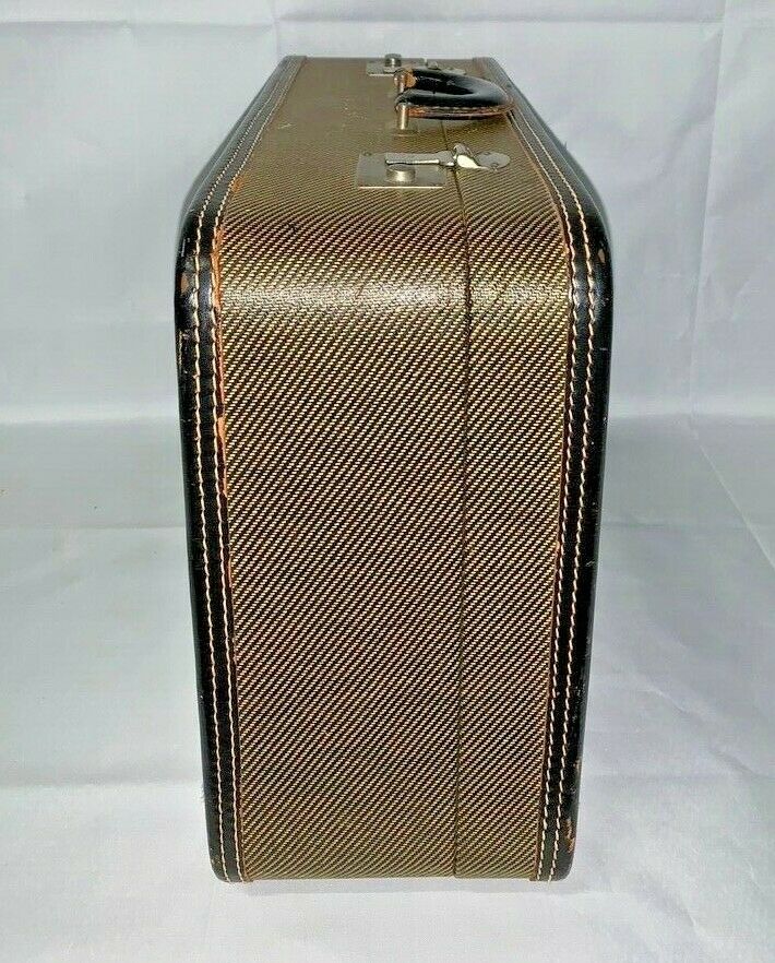 Vintage Arflite Brown Suitcase with Original Keys
