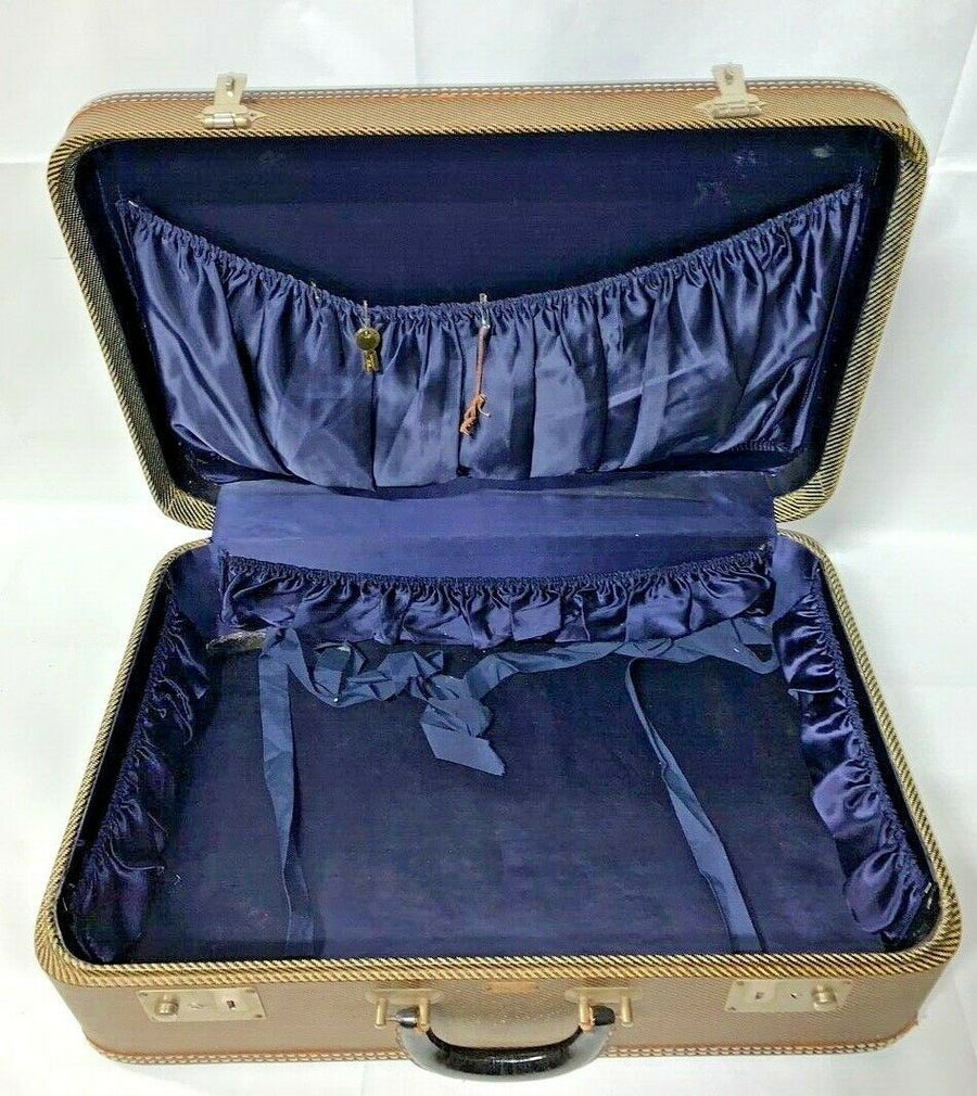 Vintage Arflite Brown Suitcase with Original Keys