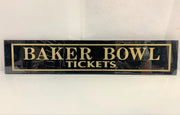 Baker Bowl Philadelphia Phillies Eagles Jealousy Glass Ticket Booth Sign