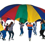 Childrens Colorful 24ft Indoor, Outdoor Parachute With Handles & Bag Photo