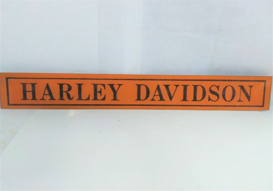 Harley Davidson Motorcycle Orange Jalousie Thick Glass Display Sign