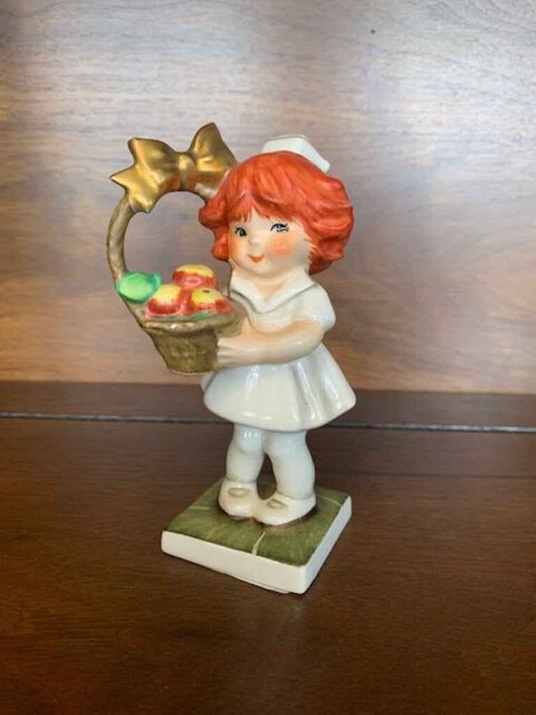Goebel Redhead Figurine Nurse with Apples