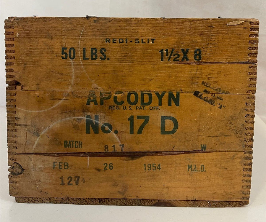 Vintage Atlas Powder Co Dynamite Explosives Wooden Crate