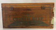 Vintage Libby's Cooked Corned Beef Lidded Latch Wooden Crate