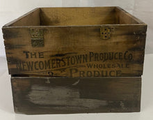 Load image into Gallery viewer, Vintage Newcomerstown Ohio Produce Co Wooden Crate
