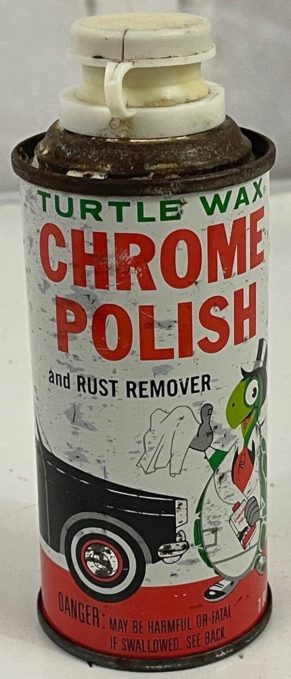 Vintage Turtle Wax Chrome Polish and Rust Remover Can