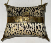 Vintage SM Co Small Horn and Brass Bohemian Pillow Purse Handbag