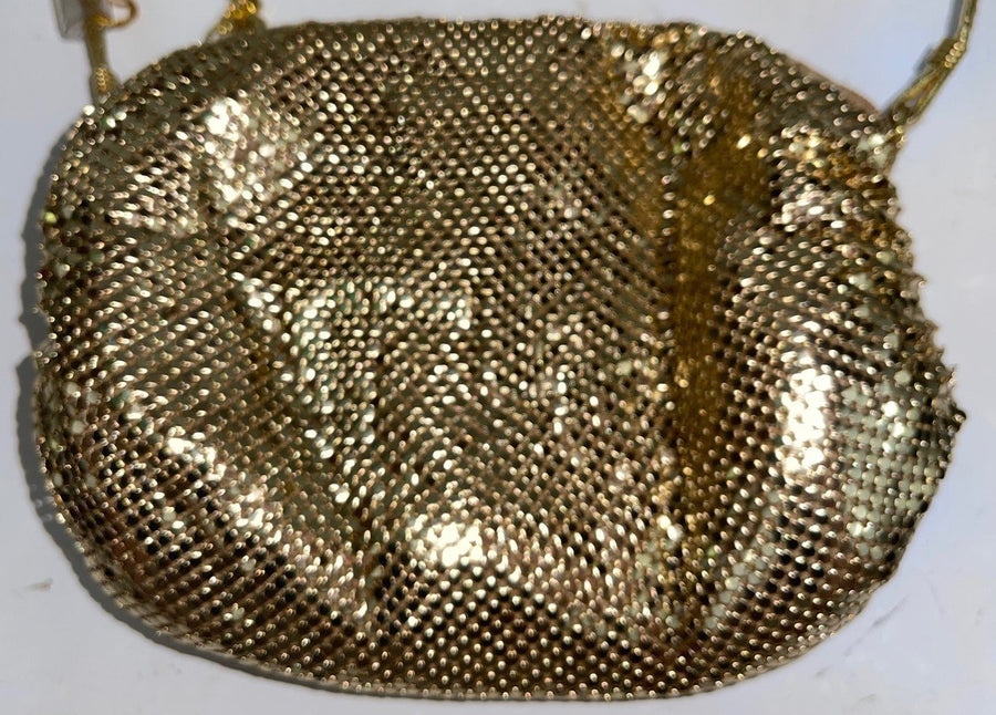 Vintage Gold Mesh Whiting and Davis Shoulder Bag Purse