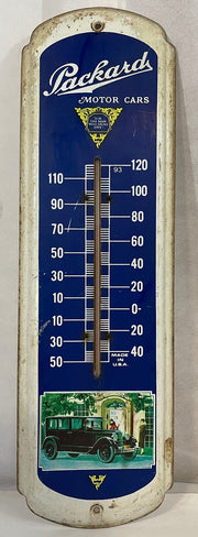 Vintage Packard Motor Car Metal Advertising Thermometer