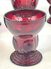 Load image into Gallery viewer, Vintage Ruby Red Decanter w/ Six Shot Glasses
