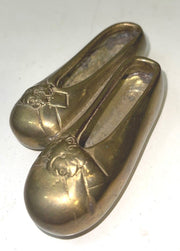Vintage Solid Brass Ballerina Dance Slippers Made in India