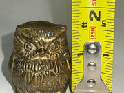 Vintage Miniature Brass Owl 1.75 inch Figurine