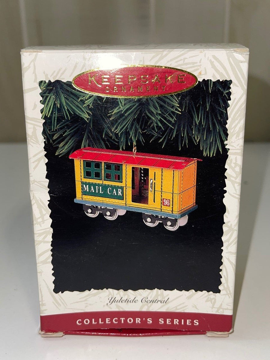 Vintage Hallmark Keepsake Yuletide Central Mail Car Christmas Ornament