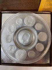 Imperial Glass 1971 Series Crystal Coins Collectors Plate