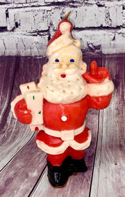 Retro Mid Century Gurley Christmas Santa Claus Candle