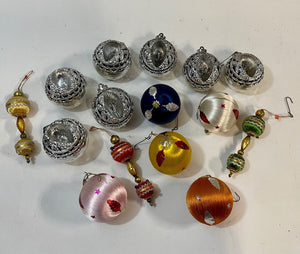 Vintage Mid Century Christmas Ornament Lot