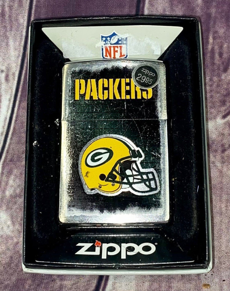 NFL Greenbay Packers Football Team Zippo Lighter New in Packaging