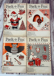 Vintage Lot of 9 1966 Pack O Fun Children's Craft Magazines