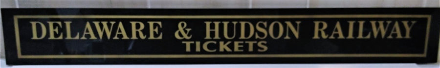 Delaware & Hudson Railway Railroad RR Jalousie Glass Ticket Booth Sign