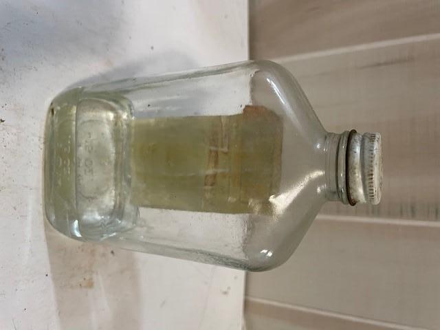 Vintage Glass Apothecary Witch Hazel Medicine Bottle
