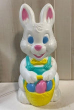 Load image into Gallery viewer, Vintage Easter Bunny Figurine Blow Mold With Basket And Eggs