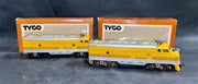 HO Scale Tyco Rio Grande Diesel Locomotive Engine & Dummy Model Train w/ Box