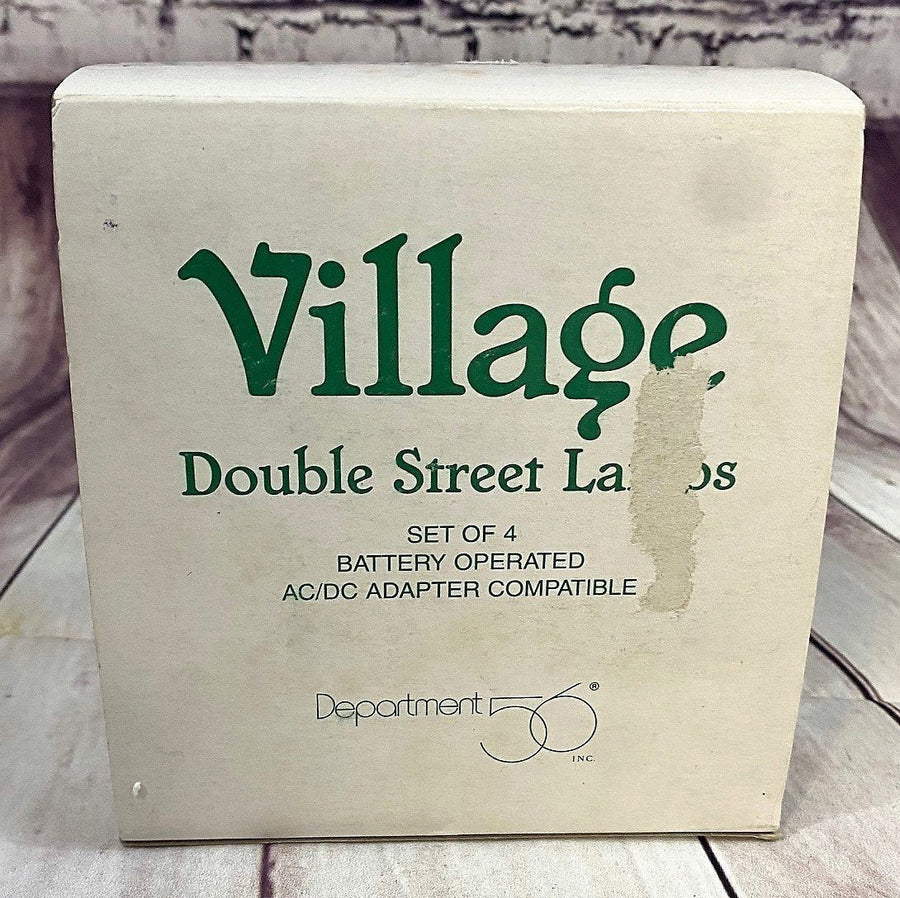 Vintage Department 56 Village Double Street Lamps O Gauge Train w/ Box