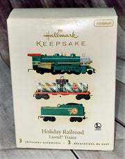 Vintage Hallmark Keepsake Lionel Holiday Railroad 3 Christmas Ornaments