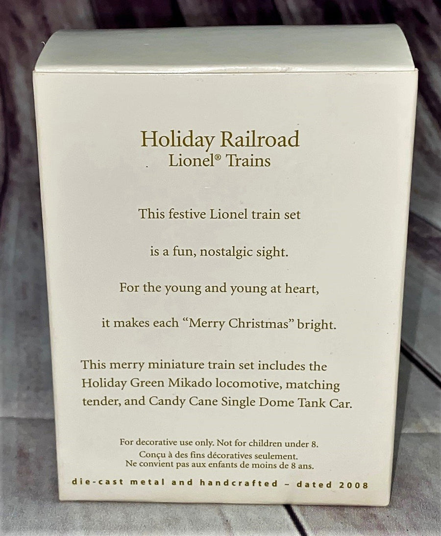 Vintage Hallmark Keepsake Lionel Holiday Railroad 3 Christmas Ornaments