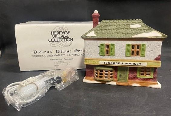 1986 Department 56 Dickens Village Scrooge and Marley Counting House