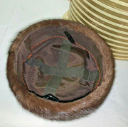 Vintage Strouss Hirshburges Brown Mink Hat With Original Box