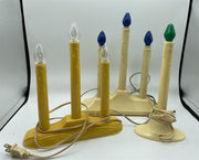 Vintage Mid Century Lot of Christmas Candelabra Lamps of Three