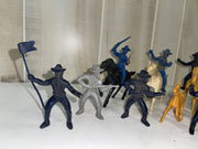 Vintage Cowboys and Horses Old Plastic Figurines Lot