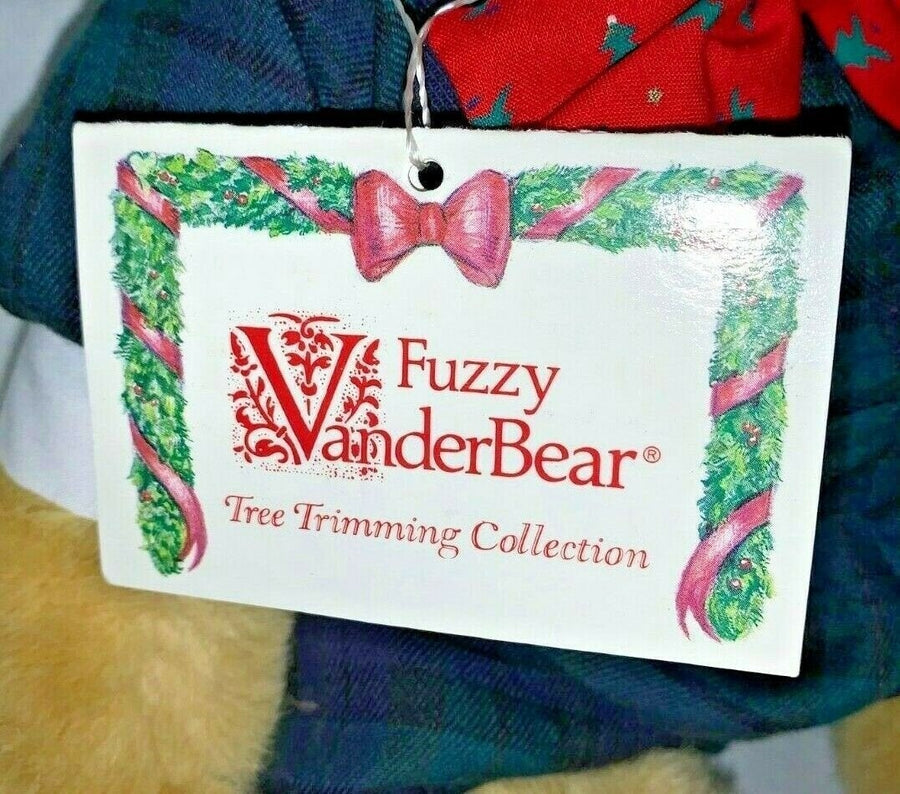 Vintage Fuzzy Vanderbear Tree Trimming Collection Bear w/ Tag