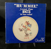 M.J. Hummel Annual 1973 In Bas Relief Collectible Plate In Original Box