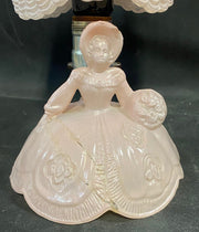 Vintage Pink Glass Southern Belle Victorian Lady Boudoir Lamp
