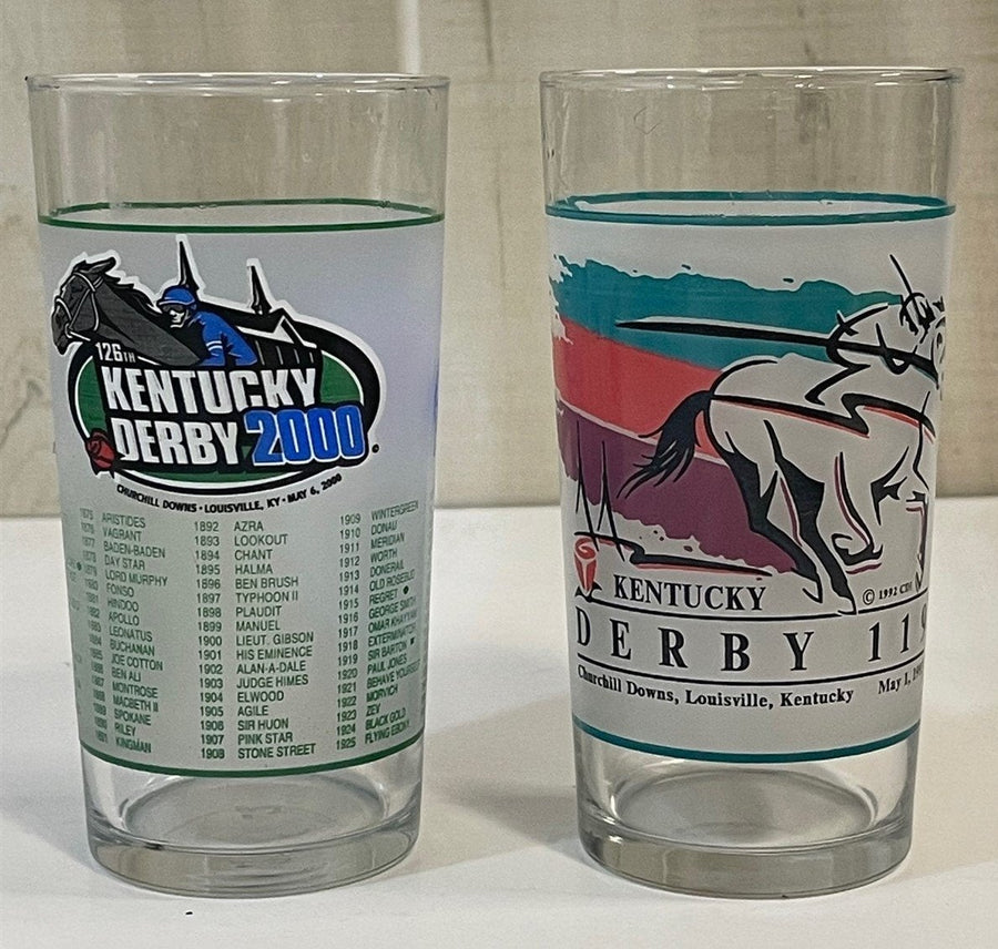 Collectible Kentucky Derby 2000 Bar Glass Set of Two