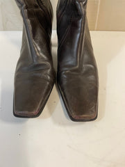 EA Flexo Black Leather Women's Boots Size 9M Good Condition