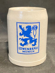 Vintage Lowenbrau Munich .5 Liter Stoneware Made in Germany Beer Mug Stein