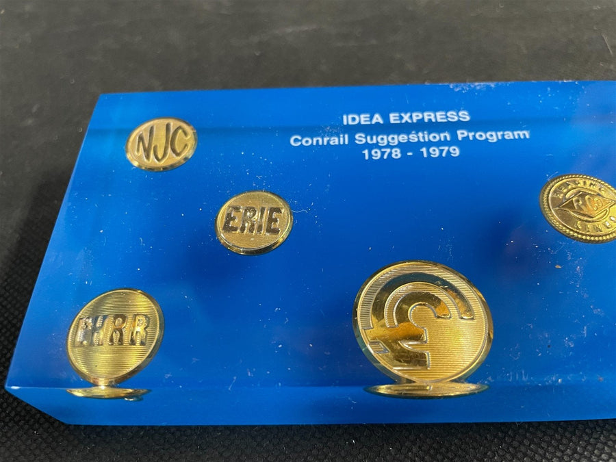 Vintage Idea Express Contrail Suggestion Program Button Set Plaque 1978-1979