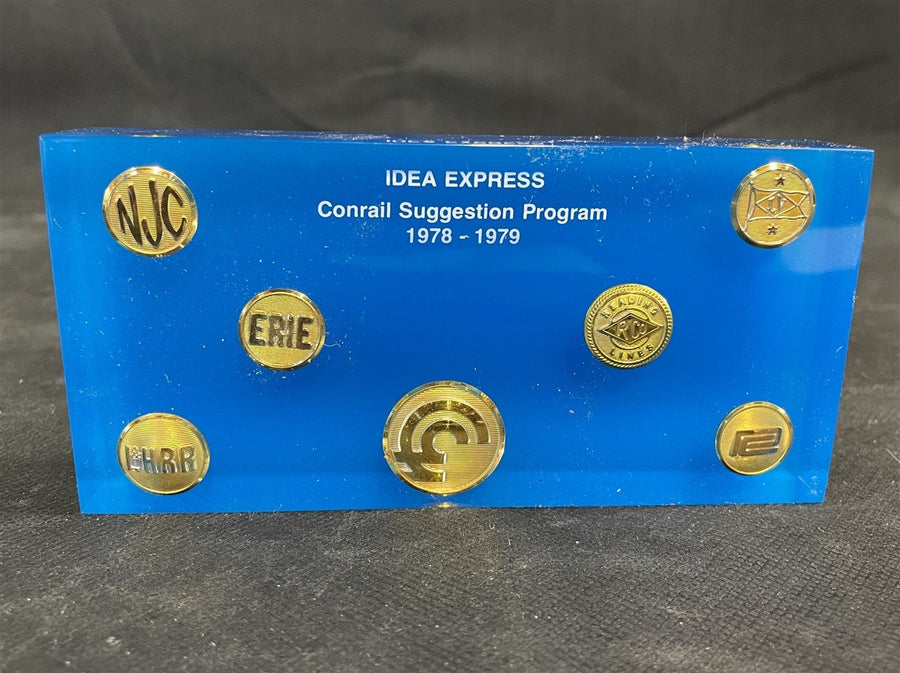Vintage Idea Express Contrail Suggestion Program Button Set Plaque 1978-1979