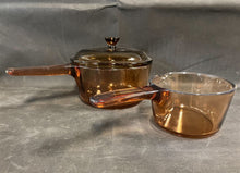 Load image into Gallery viewer, Vintage Amber Brown Corning Vision Cookware Set France