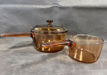 Load image into Gallery viewer, Vintage Amber Brown Corning Vision Cookware Set France