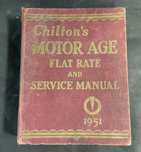 Load image into Gallery viewer, Vintage Chilton&#39;s Motor Age Flat Rate Service Manual 1951