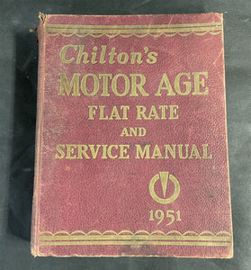 Vintage Chilton's Motor Age Flat Rate Service Manual 1951