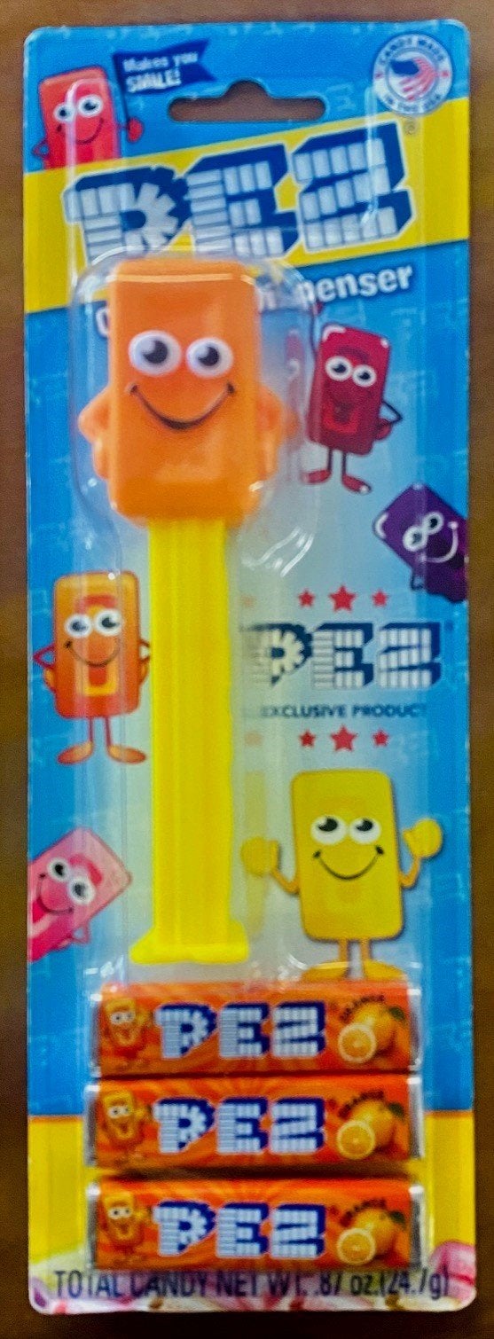 Limited Retired Pez Orange Mascot USA Issue on Card w/ Candy