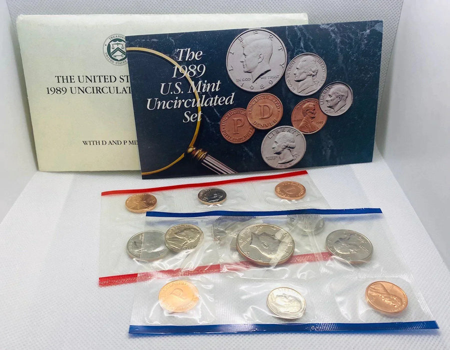 1989 Mint Set Original Envelope 12 Brilliant Uncirculated US Coins BU