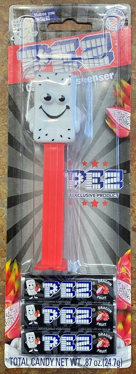 Pez Dragon Fruit Mascot USA Issue on Card w/ Candy