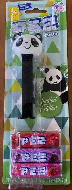 Limited Edition Retired Pez Panda USA Issue on Card w/ Candy