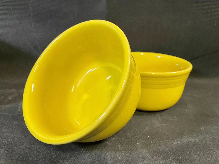 2 Fiesta - Homer Laughlin Sunflower Yellow Gusto Bowls Retired